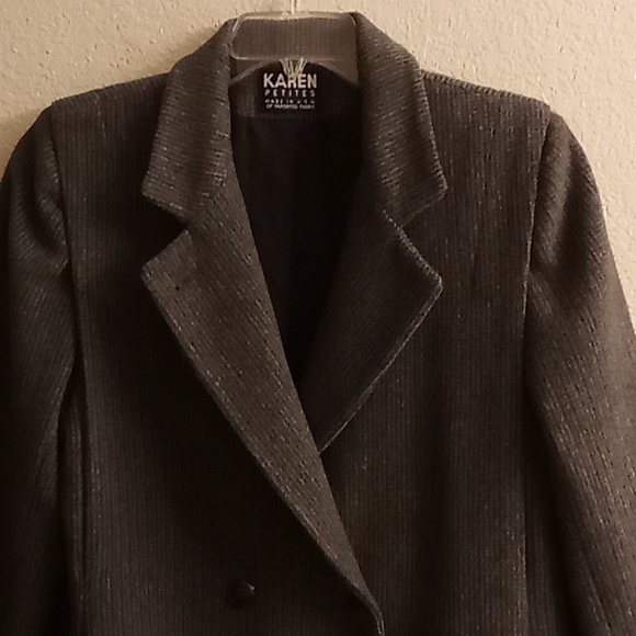 NEW KAREN PETITES Made in the USA Winter Minimalist Sz XL Gray-Black Colors HCM - Picture 8 of 12